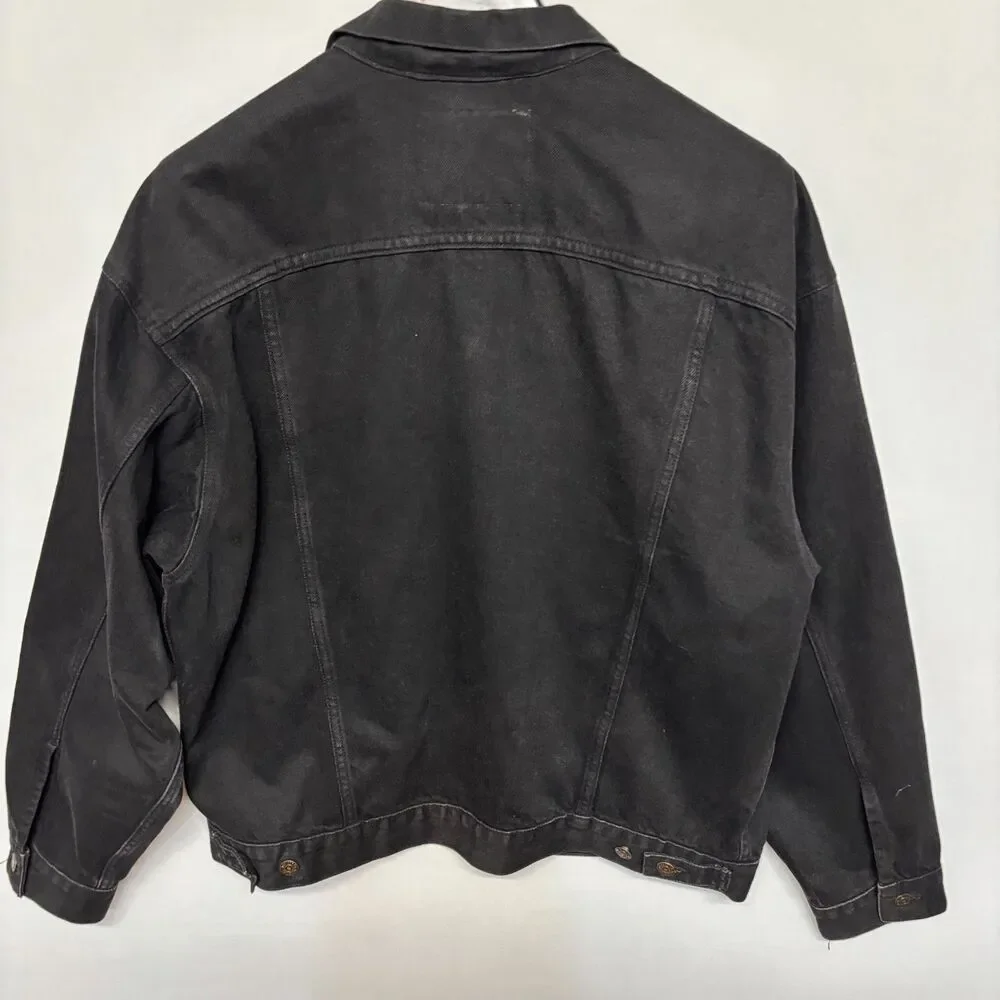 Vintage Levi's 70507 4159 Men Black Denim Trucker Jean Jacket Size Large C130 20